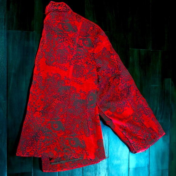 Christopher & Banks Paisley Floral Pattern Blazer Jacket Women’s Size XL - Picture 2 of 5